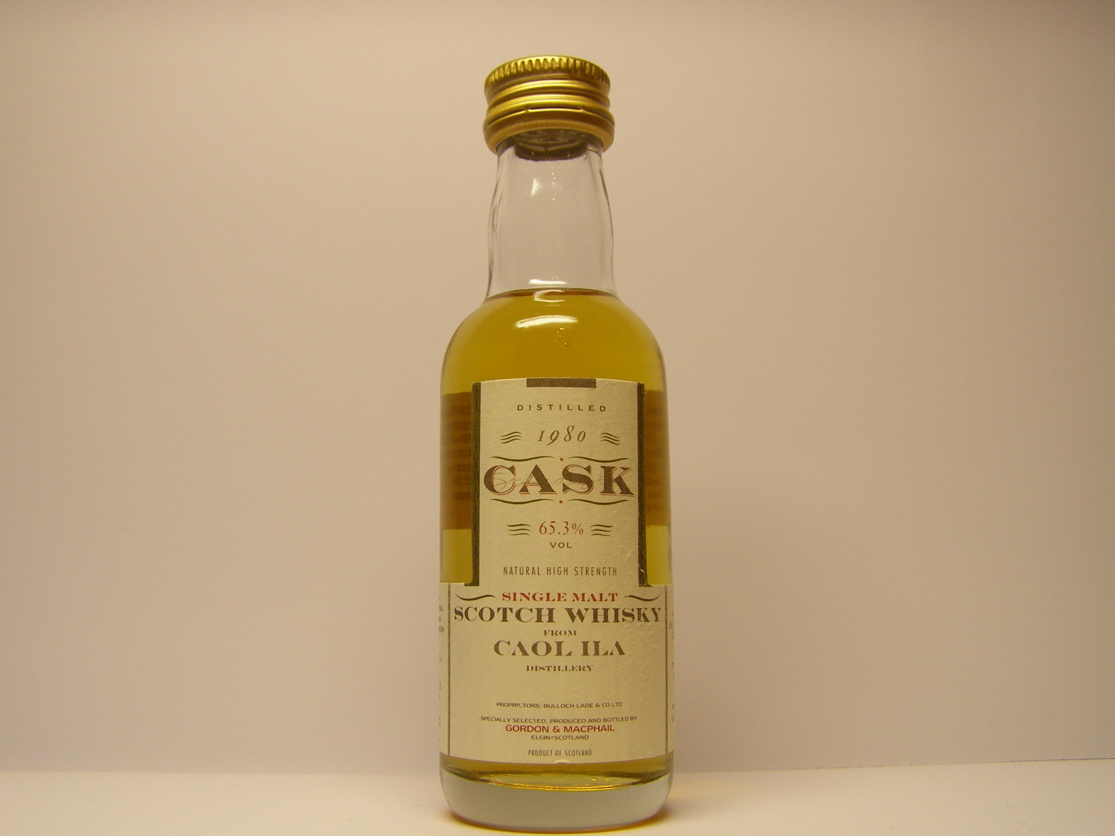 SMSW 1980-1995 "G&M Cask" 5cl 65,3%VOL